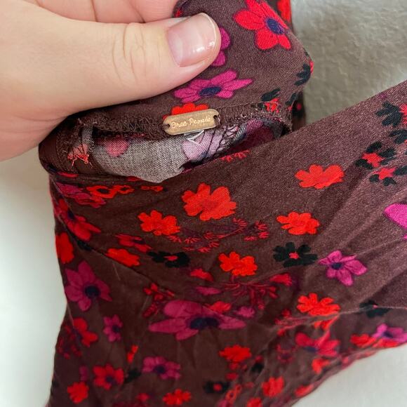 Free People It Takes Two Wrap Dress in Plum Size Small - Picture 8 of 11